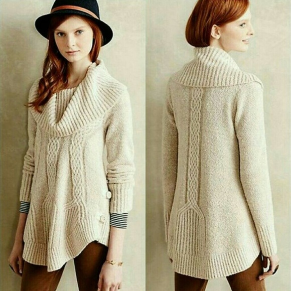 Anthropologie Sweaters - ANTHRO Angel Of The North Cabled Boucle Pullover M